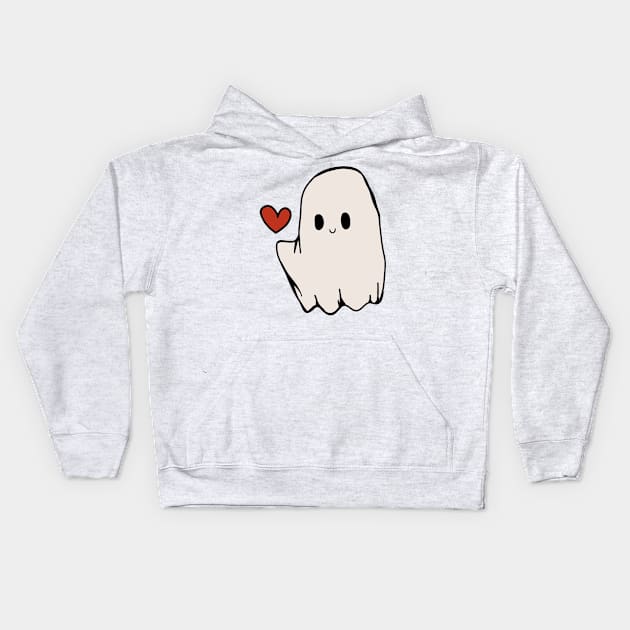 Love Ghost Kids Hoodie by medimidoodles